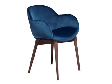 BEETLE - Chair with velvet armrests and wooden base by Tonin Casa - view 3